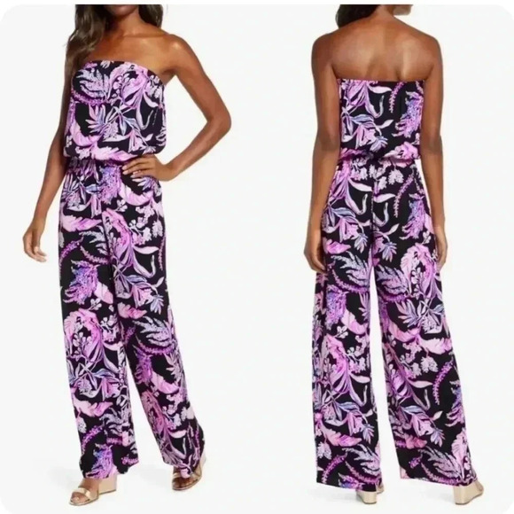 Lilly Pulitzer Pants - NWT Lilly Pulitzer Pim Jumpsuit Size XS Onyx Wild Within